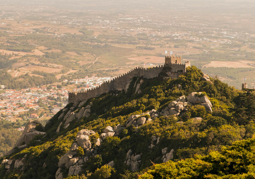 portugal-gallery2 Aerial view of Moorish Castle in Sintra, Portugal